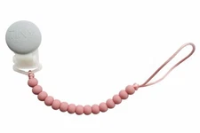 Tiny Teethers Pacifier Holder with Silicone Clip and Teething Chewbeads for...
