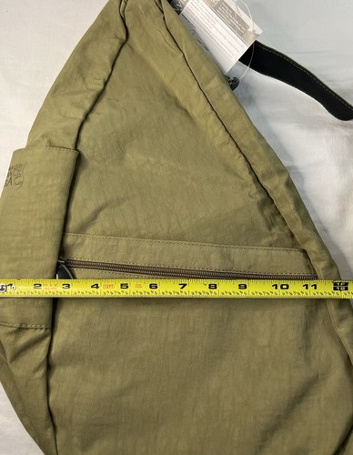NWT AmeriBag Healthy Back Bag 19” Taupe Sling Bag Distressed Nylon *NOTE - Picture 9 of 19