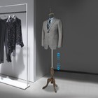 Adult Male Pinnable Black Torso Shirt Dress Form Mannequin with Black Wood Base