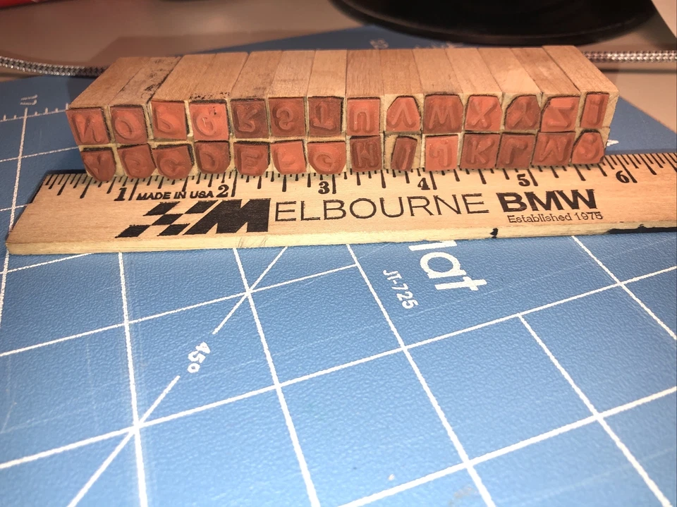 Hero Arts LL366 Tiny Classic Alphabet 28 Rubber Stamps Upper Case LETTERS - Image 2 of 2