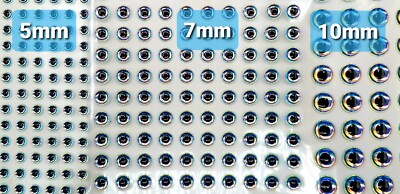 5mm, 7mm, 10mm SUPER PEARL 3D Fish / Jig Eyes  Ships Free from NY