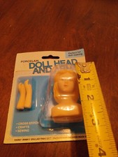 Vintage Porcelain Doll Head And Arms Eye Open, Blond Hair,