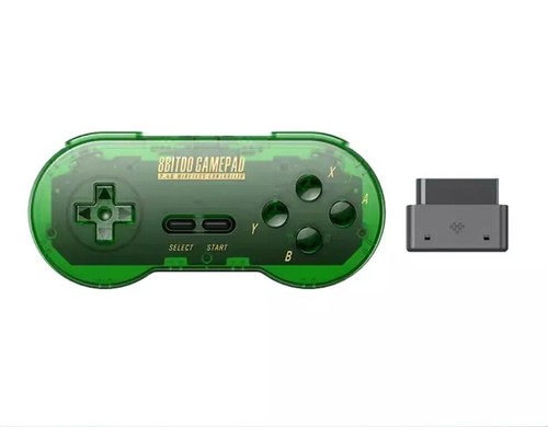 8BitDo SN30 2.4g Wireless Controller Gamepad Receiver Transparent Green New - Picture 4 of 11
