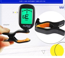 Clip-on Guitar Tuner for Folk Guitar, Ukulele Violin Bass Banjo Electronic Tuner