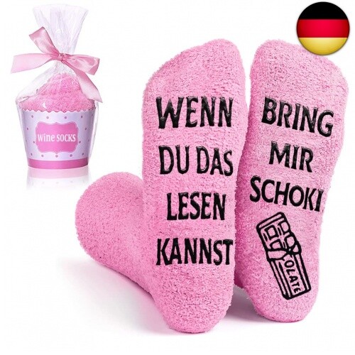 Lustige Socken Geschenke FüR Frauen, Witzige Kuschelsocken Mit Spruch Wenn Du-image