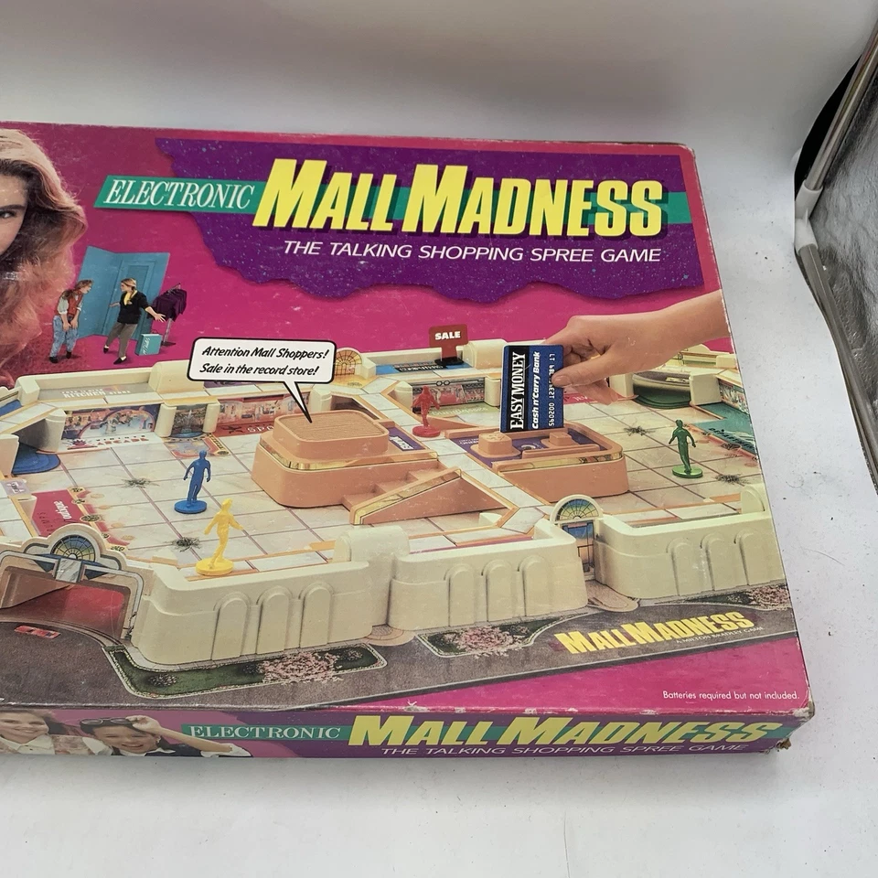 Electronic Mall Madness Board Game 1989 Milton Bradley Mostly Complete READ - Image 2 of 4