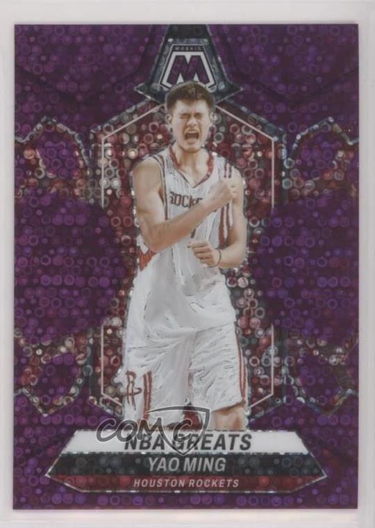 2023-24 Panini Mosaic NBA Greats Fast Break Purple Prizm /50 Yao Ming #294 HOF