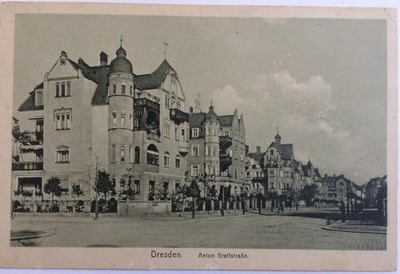 Alte AK - Dresden Striesen, Anton-Graff-Straße / Ecke Reinickstraße 1915