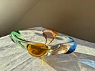 Vintage Murano Style Art Glass Bowl Ashtray Sommerso 19cm Heavy Glass
