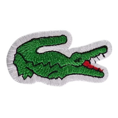 Lacoste Crocodile Logo Embroidered Iron On Patch   Sew On Clothing Emblem