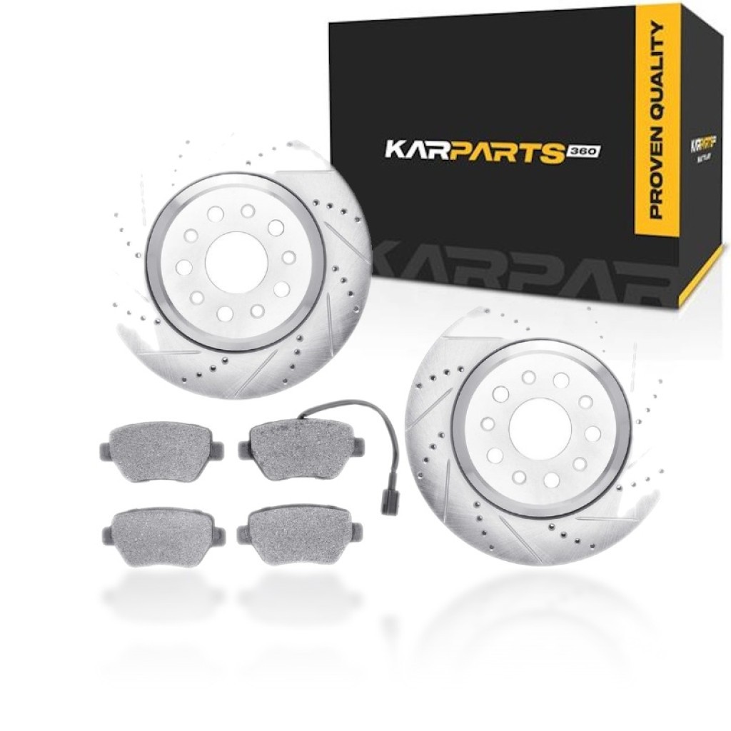 For Maserati Ghibli 2014-2016 Rotor Set | Silver | Drilled And Slotted Rotor