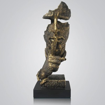 fazhongfa Thinker Statue - Silence is Gold Modern Decor Creative Abstract Art Fi