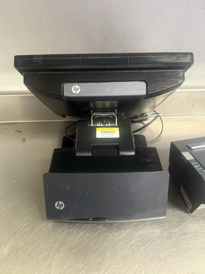 HP RP7 7800 4GB Touchscreen Retail System Black W/ Epson TM-T88V Thermal - Image 3 of 4