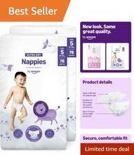 Infant Diapers Size 5 - Ultra Dry Technology, 12 Hour Protection - 152 Count 0.21 per nappy