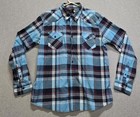 Vtg OP Ocean Pacific Long Sleeve Button Down Shirt Mens XL 46-48 Blue Plaid