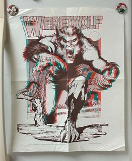 1978 WEREWOLF 3D Poster from Scholastic Dynamite Magazine by Neal Adams