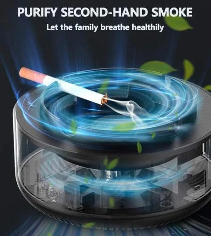 Air Purifier Ashtray Cigarettes Smokeless Ashtray For Home Office Air Filters - Image 2 of 4