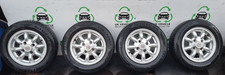 1995 CLASSIC ROVER MINI 4 X 12" ALLOY WHEELS WITH 145 70 12 TYRES (SEE PHOTOS)