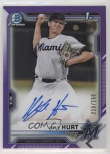2021 Bowman Chrome Prospect Purple Refractor /250 Kyle Hurt #CPA-KHU Auto 09w2