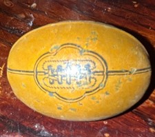 Antique Tin Litho Candy Container Football Rugby Made in Germany 1920s - 30 s