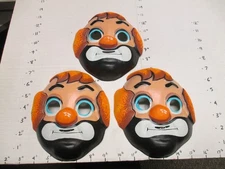 halloween mask 1960s (1) CLOWN circus cartoon Red Skelton red nose black face