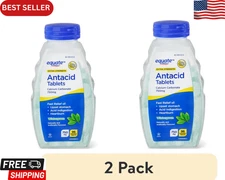 (Pack of 2) Equate Extra Strength Antacid Chewable Wintergreen Tablets, over the