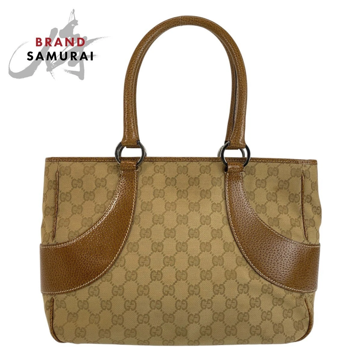 Gucci sac à bandoulière beige marron Gg toile/cuir 113011 fourre tout 411057