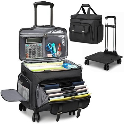 Rolling Teacher Tote Bag for Women Men,Large Tote Bag With Detachable Wheels ...