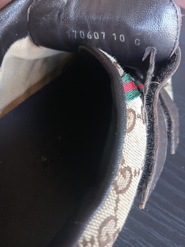 Size 10 G US - Mens Brown Leather Gucci Double Strap Shoes Made In Italy - Picture 12 of 15