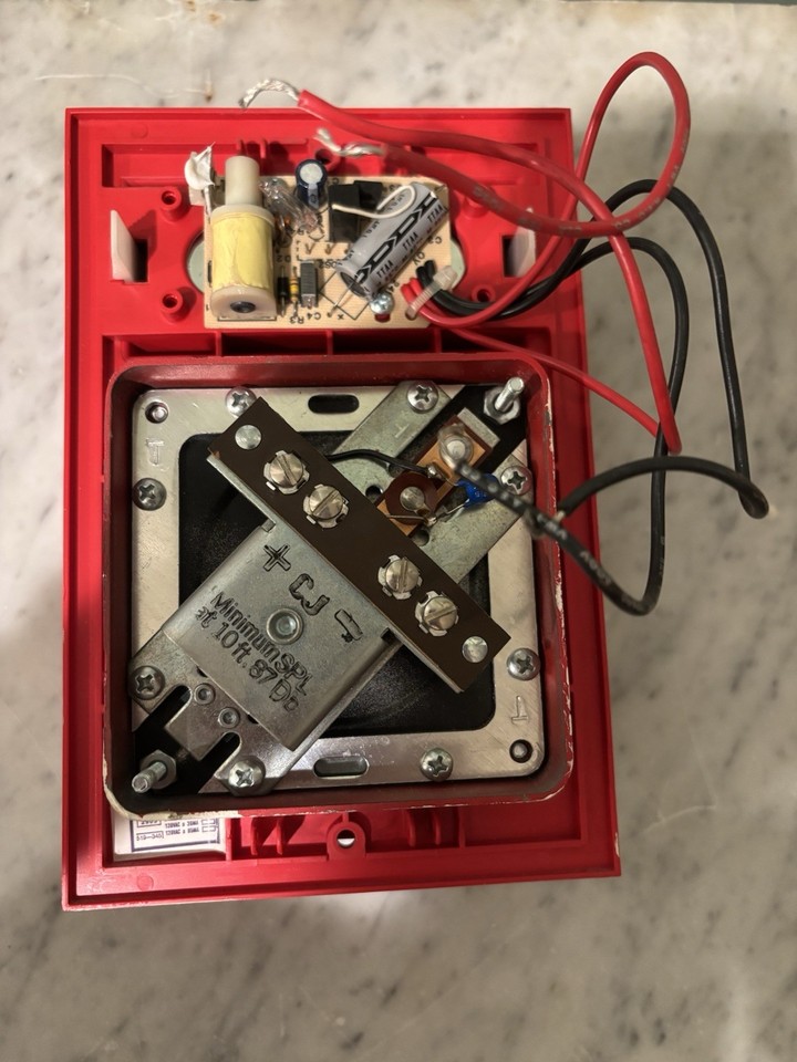 Simplex 2903-9101 Fire Alarm Strobe Plate With 2901-9833 Horn And Back ...