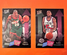 2 LOT 1996-97 Fleer Ultra Gold Edition Step-It-Up Damon Stoudamire Gary Payton