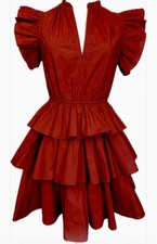 ULLA JOHNSON Tiered Mini Ruffle Dress Size 2 XS/S