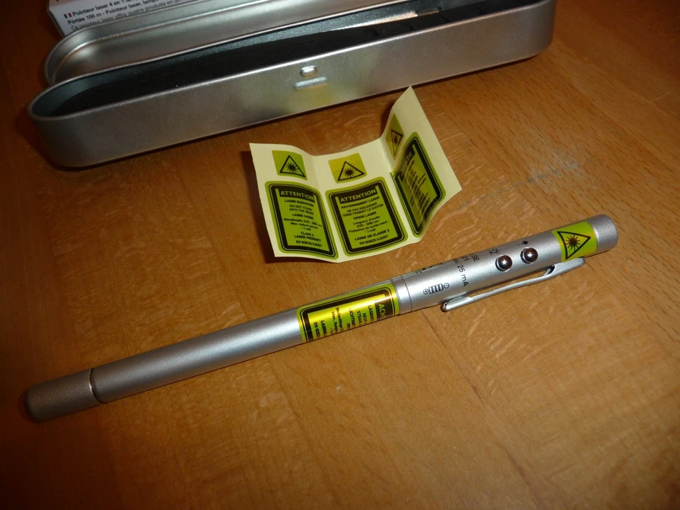 CONRAD Laserpointer 4 in 1 , LED Taschenlampe , Zeigestab , Kugelschreiber NEU* - Bild 3 von 4