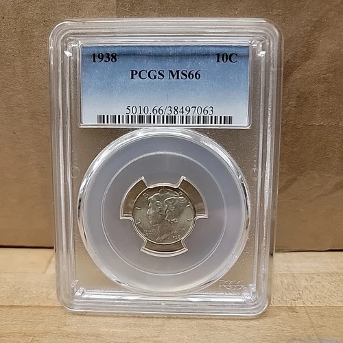 1938 PCGS MS66 10c MERCURY DIME 'Frosty'