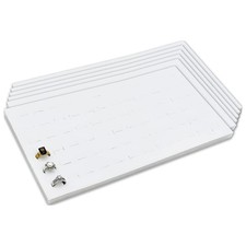 6-Pack Jewelry Display Foam Pad, Tray Insert - 72 Rings Holder Slots - White ...
