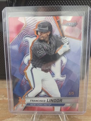 2025 Bowman's Best #58 Francisco Lindor Red Refractors #/5
