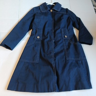 Women s Large Coat Marshal Field And Company Vintage Trench Blue Jacket
