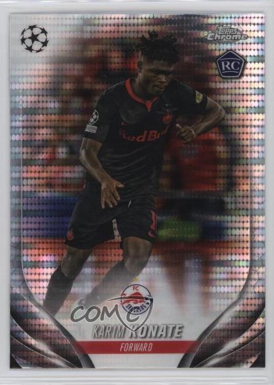 2023 Topps Chrome UEFA Club Competitions Pulsar Refractor Karim Konate #30 8d3