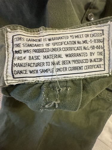 Vintage Vietnam Ära OD grüne Hose Zipper Fly Gr. 34/27 Canvas/Denim Typ  - Bild 4 von 7