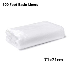 100 PCS Plastic Foot Bath Basin Bags & Tub Ca...