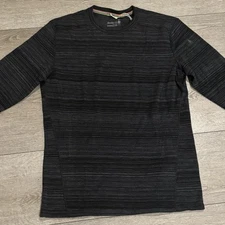 Smartwool Classic Thermal Merino Wool Men’s Large Base Layer Crew Black Pattern