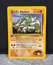 Brock's Rhyhorn 1st Edition Gym Heroes 22/132 on eBay