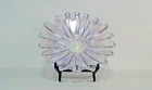 Vtg Federal Glass Celestial Iridescent Scalloped Edge Centerpiece Bowl Tray