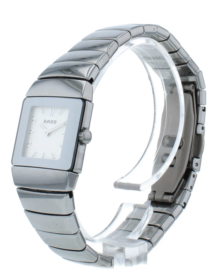 Rado Sintra Platinum-Tone White Dial 21mm Quartz Ceramic Ladies Watch R13334142 - Image 3 of 4