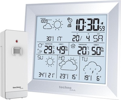 Technoline WD2000 WLAN Wetterstation App 4 Tage Vorhersage Innen/Außen