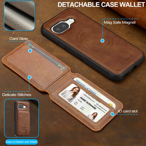 Leather Magnetic MagSafe Card Wallet Case Cover for Google Pixel 10 Pro Xl 9A 8A - 第 10/17 張圖片