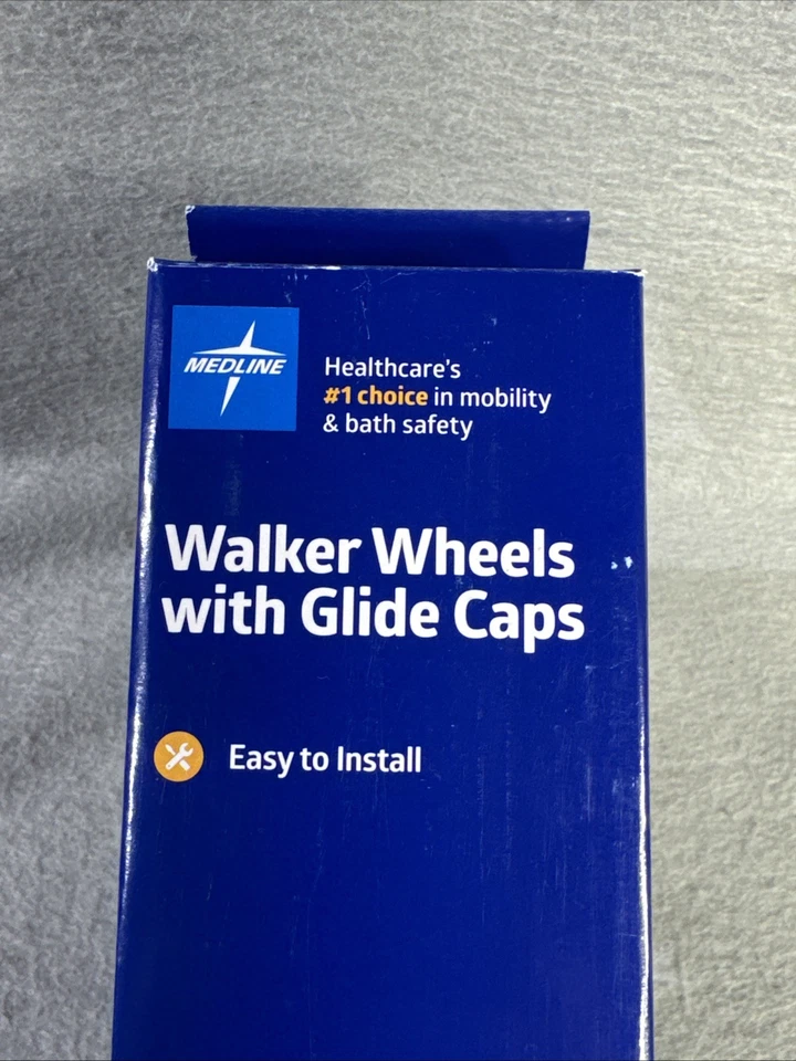 Колеса Medline Walker 3 дюйма со скользящими колпачками трубки 1 дюйм новые в коробке - Изображение 2 из 4