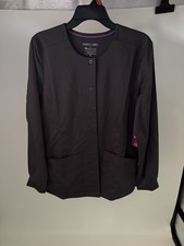 Purple Label By Healing Hands Nurse Jacket Size Medium Active Scrubs NWT