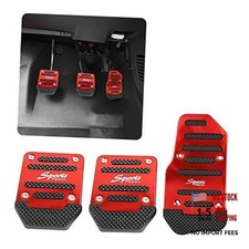 3 PCS Car Non-Slip Aluminum Alloy Pedal Pads, Manual/Automatic Gearbox Gas