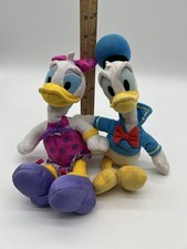Disney Store Donald  Daisy Duck Bean Bag 9" Plush Stuffed Animals Toys